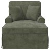 Chaise lounge avec jupe avec coussin Vert 157 x 91 x 91 cm ARES 619106619106