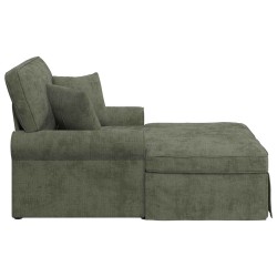 Chaise lounge avec jupe avec coussin Vert 157 x 91 x 91 cm ARES 619106619106