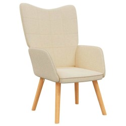 Chaise de relaxation Crème Tissu 619108619108