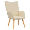 Chaise de relaxation Crème Tissu 619108619108