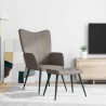 Chaise de relaxation avec tabouret Taupe Tissu 619109619109