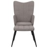Chaise de relaxation avec tabouret Taupe Tissu 619109619109