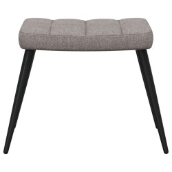 Chaise de relaxation avec tabouret Taupe Tissu 619109619109