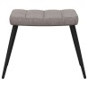 Chaise de relaxation avec tabouret Taupe Tissu 619109619109