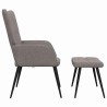 Chaise de relaxation avec tabouret Taupe Tissu 619109619109