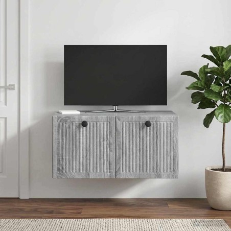 Meuble TV mural Sonoma gris 59,5 x 41 x 30 cm Bois d'ingénierie 619110619110