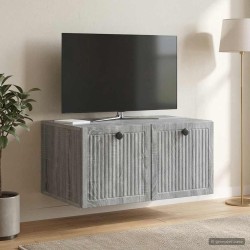 Meuble TV mural Sonoma gris 59,5 x 41 x 30 cm Bois d'ingénierie 619110619110