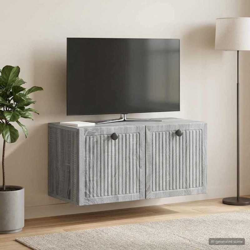 Meuble TV mural Sonoma gris 59,5 x 31 x 30 cm Bois d'ingénierie 619111619111