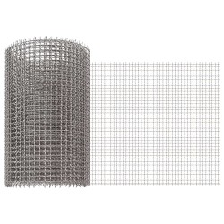 Écran en maille 20 x 500 cm 3 Mesh Acier Inoxydable 201 Argenté 619116619116