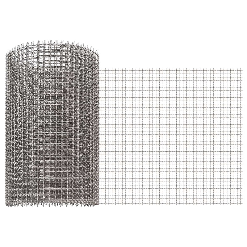 Écran en maille 20 x 500 cm 3 Mesh Acier Inoxydable 201 Argenté 619116619116