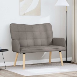 Sofa 2 places Taupe 115 x 61 x 87 cm Tissu 619118619118
