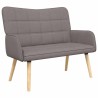 Sofa 2 places Taupe 115 x 61 x 87 cm Tissu 619118619118