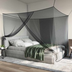 Filet anti-moustiques pour lit 156 mailles Noir Polyester 619126619126