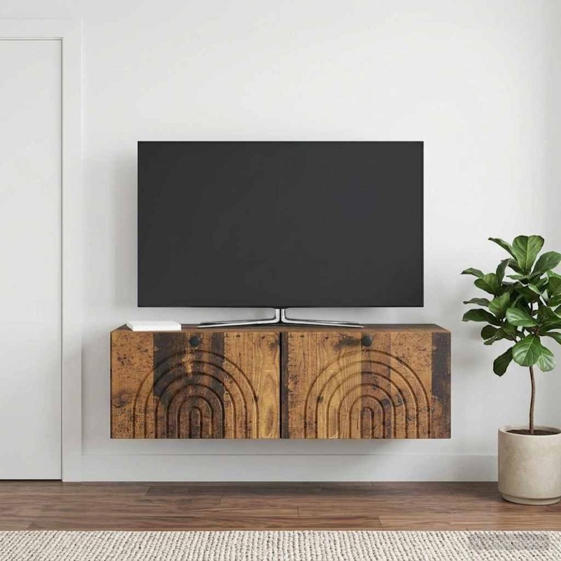 Meuble TV mural Bois ancien 98 x 31 x 30 cm Bois d'ingénierie 619129619129