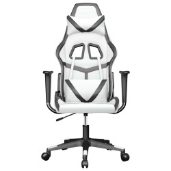 Chaise de jeu de massage Blanc et noir Similicuir 619136619136