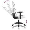 Chaise de jeu de massage Blanc et noir Similicuir 619136619136