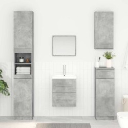 Armoire d'évier Gris béton 38,5 x 41 x 48 cm Bois d'ingénierie 619142619142