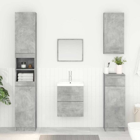 Armoire d'évier Gris béton 38,5 x 41 x 48 cm Bois d'ingénierie 619142619142