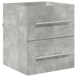 Armoire d'évier Gris béton 38,5 x 41 x 48 cm Bois d'ingénierie 619142619142