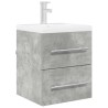 Armoire d'évier Gris béton 38,5 x 41 x 48 cm Bois d'ingénierie 619142619142