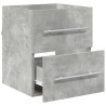 Armoire d'évier Gris béton 38,5 x 41 x 48 cm Bois d'ingénierie 619142619142