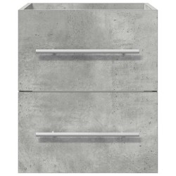 Armoire d'évier Gris béton 38,5 x 41 x 48 cm Bois d'ingénierie 619142619142