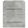 Armoire d'évier Gris béton 38,5 x 41 x 48 cm Bois d'ingénierie 619142619142