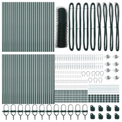 Clôture hexagonale avec poteau 100 x 1 m Acier recouvert de PVC 619145619145