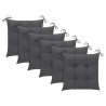 Chaises à manger d'extérieur lot de 6 et coussins Acacia massif 619149619149