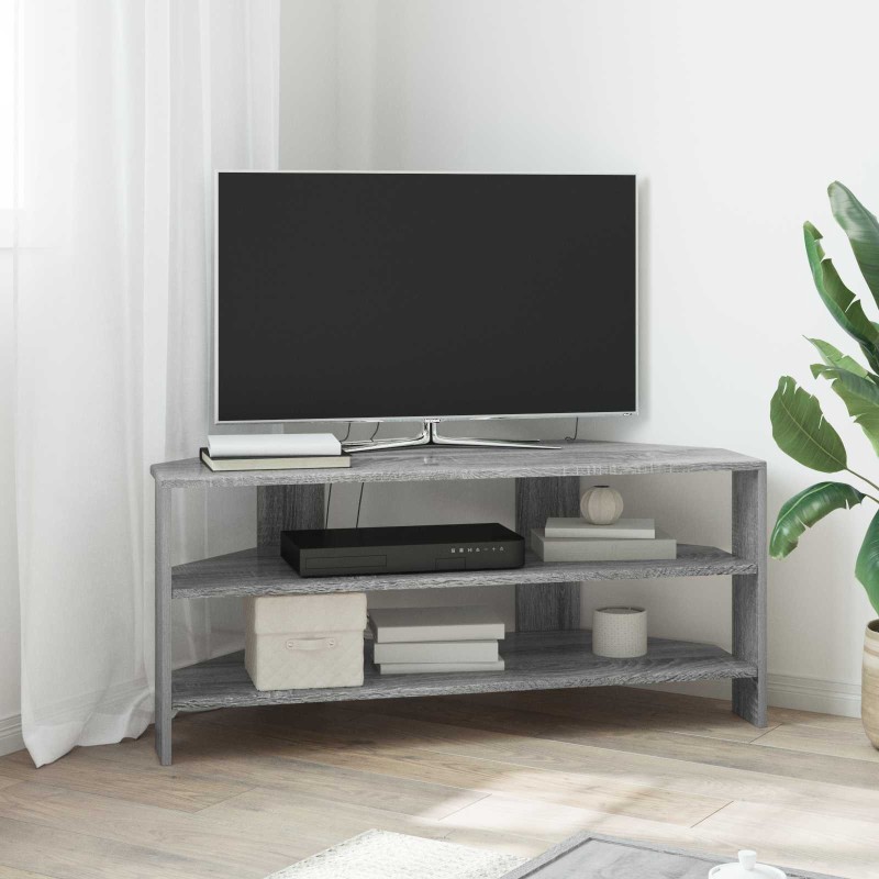 MeubleTVd'Angle Gris Sonoma 102x40,5x45cm Bois d'ingénierie 619150619150