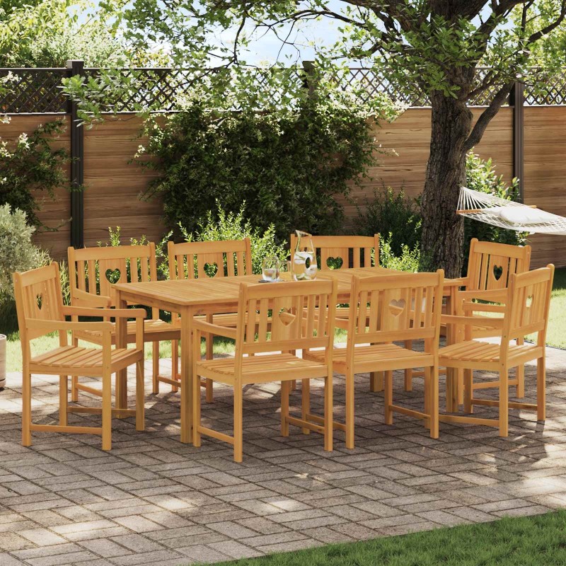 Chaises de jardin 8 pcs Naturel Bois d'Acacia Massif 619151619151
