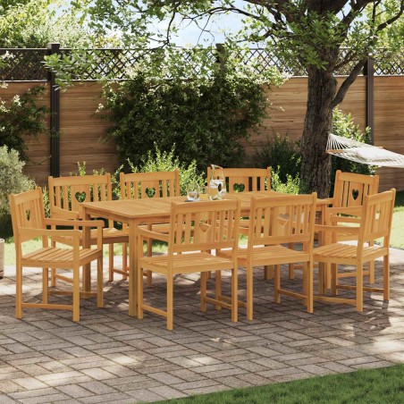 Chaises de jardin 8 pcs Naturel Bois d'Acacia Massif 619151619151