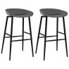 Chaises de bar lot de 2 gris 619152619152