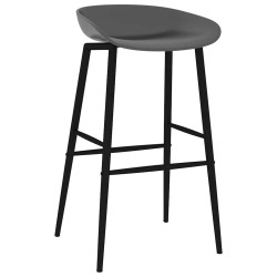 Chaises de bar lot de 2 gris 619152619152
