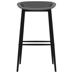 Chaises de bar lot de 2 gris 619152619152
