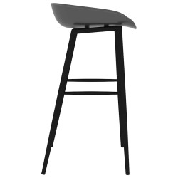 Chaises de bar lot de 2 gris 619152619152