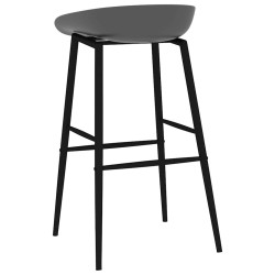 Chaises de bar lot de 2 gris 619152619152