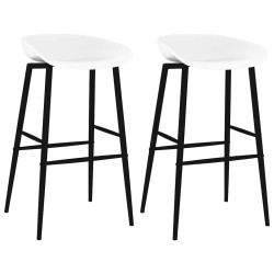 Chaises de bar lot de 2 blanc 619153619153