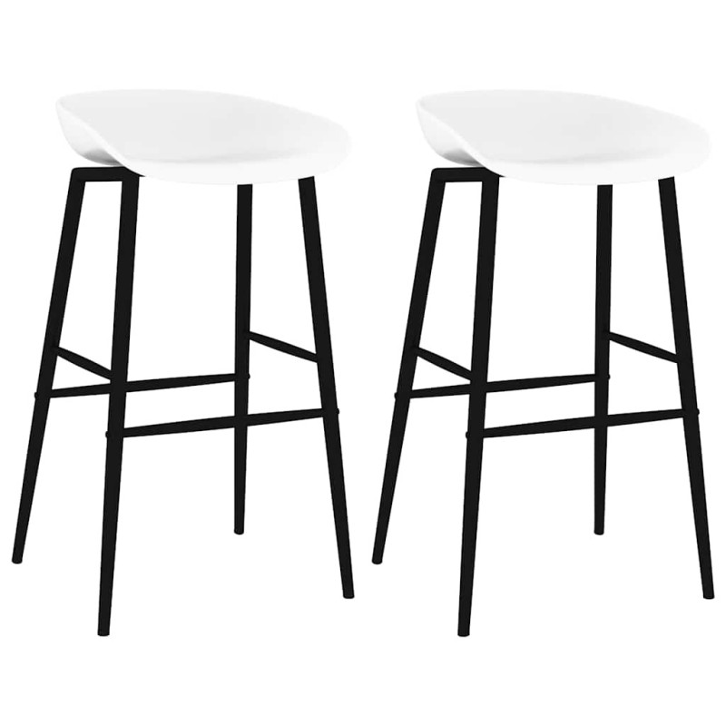 Chaises de bar lot de 2 blanc 619153619153