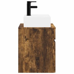 Meuble-sèche avec évier mural Chêne fumé 39 x 41 x 62,5 cm 619155619155
