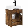 Meuble-sèche avec évier mural Chêne fumé 39 x 41 x 62,5 cm 619155619155
