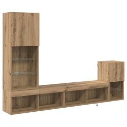 Meubles TV muraux 4 pcs Chêne artisanal Bois d'ingénierie 619164619164