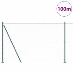 Clôture hexagonale avec base en béton 100 x 1,5 m Vert Maille 619173619173
