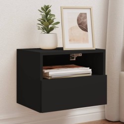 Meubles TV muraux 2 pcs noir 40x30x30 cm bois d'ingénierie 619176619176