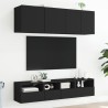 Meubles TV muraux 2 pcs noir 40x30x30 cm bois d'ingénierie 619176619176