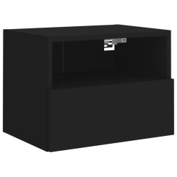 Meubles TV muraux 2 pcs noir 40x30x30 cm bois d'ingénierie 619176619176