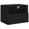 Meubles TV muraux 2 pcs noir 40x30x30 cm bois d'ingénierie 619176619176