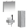 Ensemble d'armoire de salle de bain 4 pcs Sonoma gris 619177619177