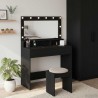 Table de Toilette avec étagère Chêne noir 100 x 41 x 135 cm 619178619178