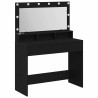 Table de Toilette avec étagère Chêne noir 100 x 41 x 135 cm 619178619178
